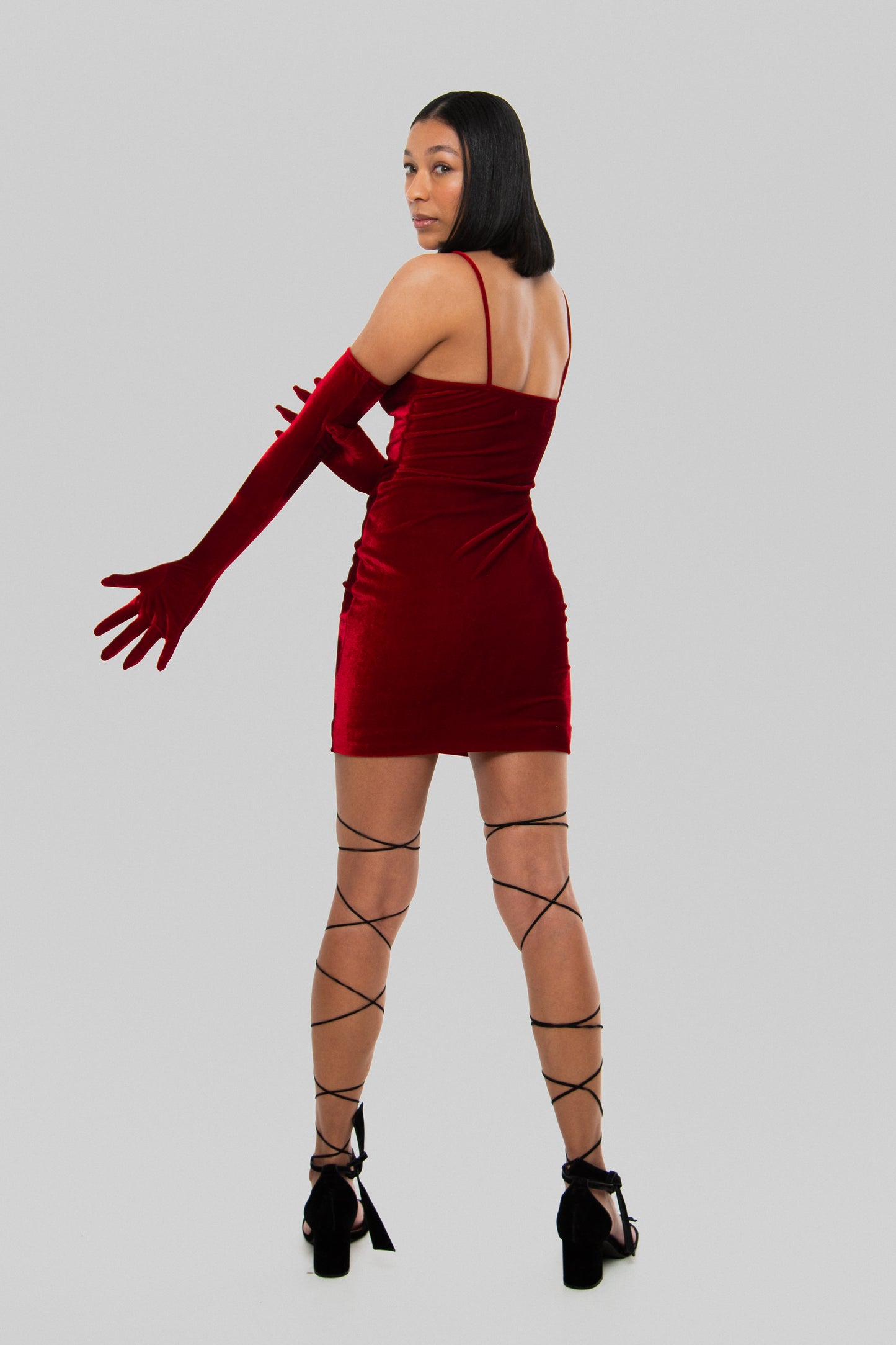 SLEEP DRESS DE VELUDO VERMELHO
