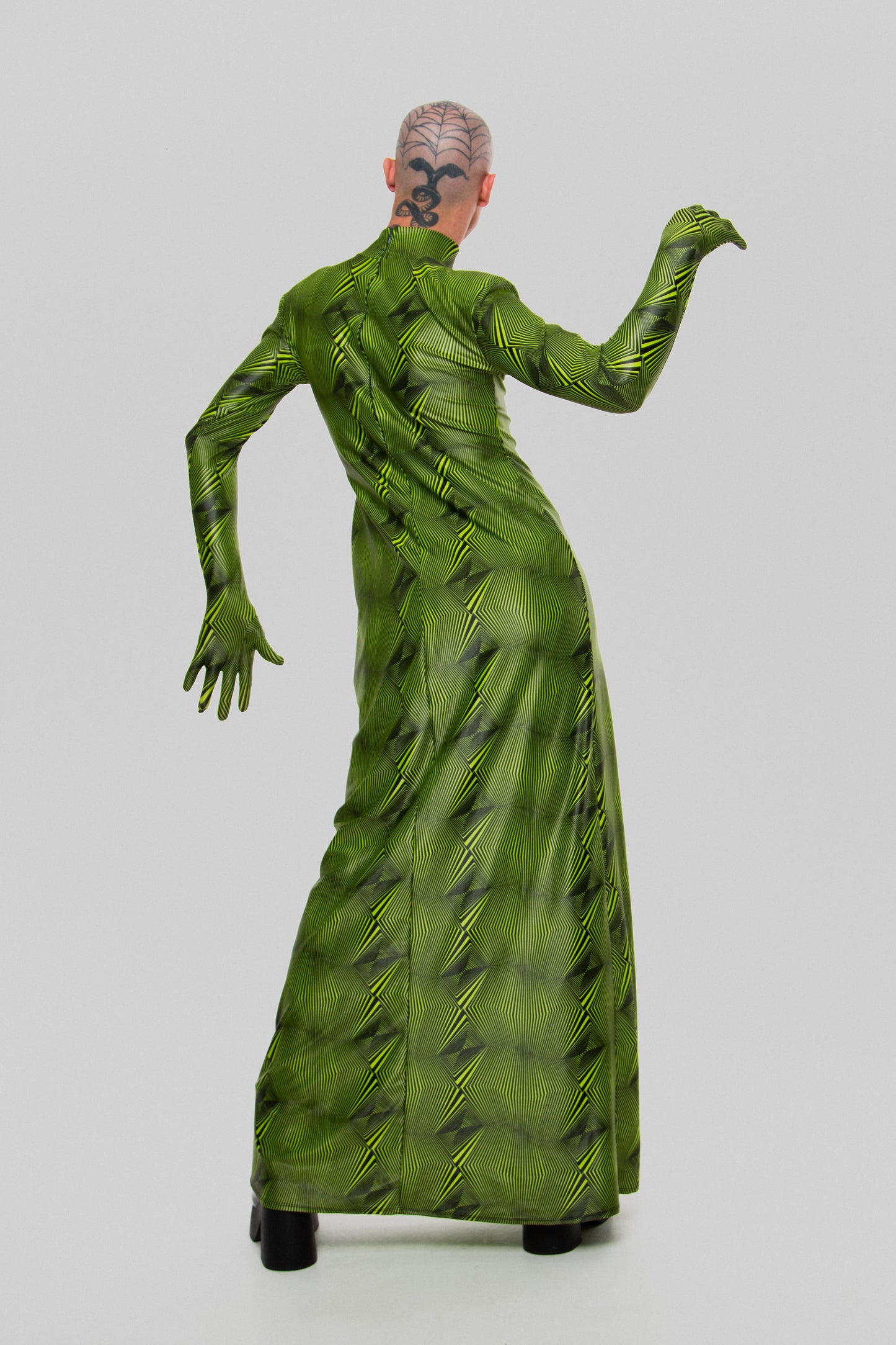 VESTIDO LONGO DE LYCRA ACID VIPER