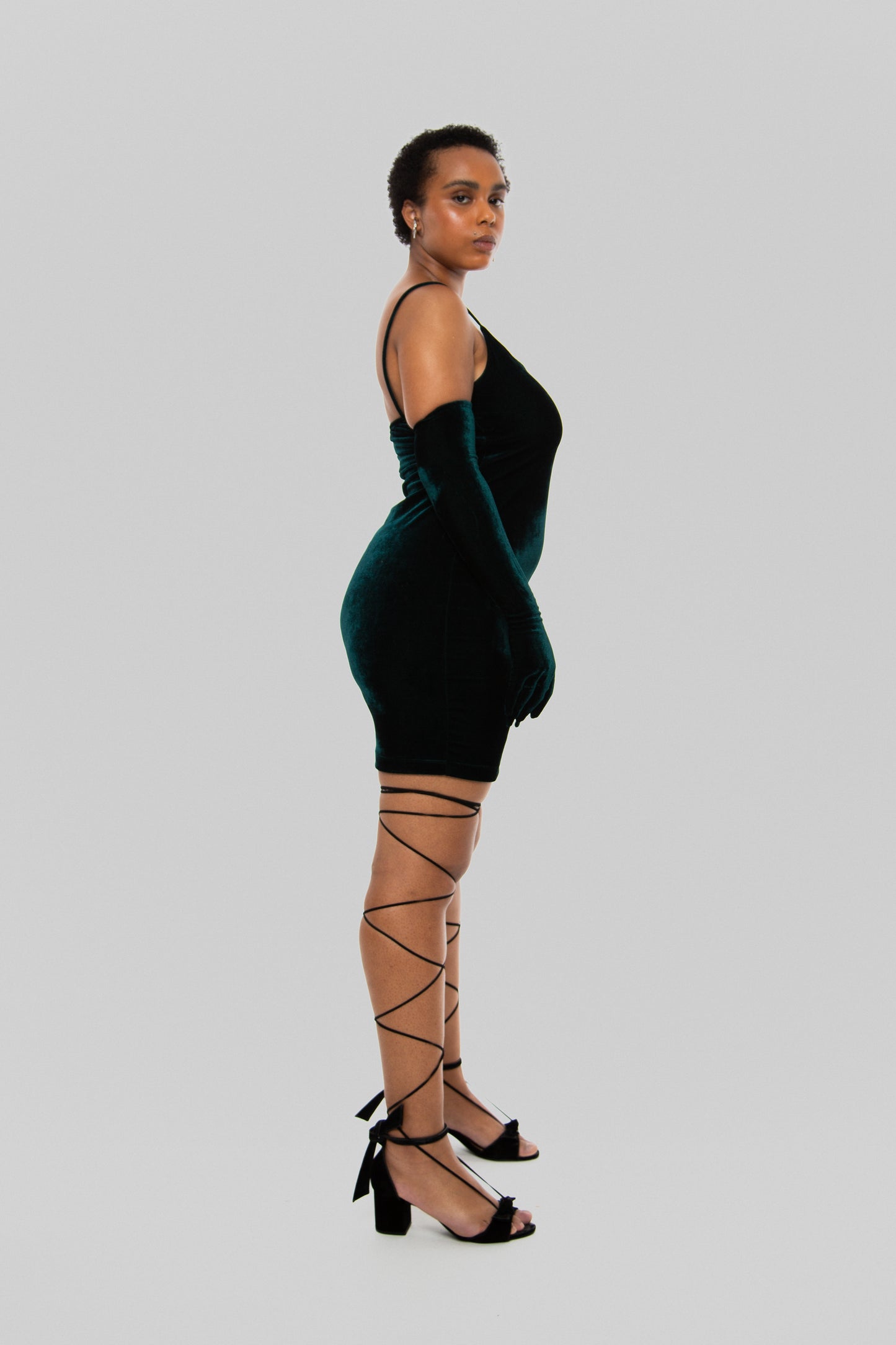 SLEEP DRESS DE VELUDO OLIVA